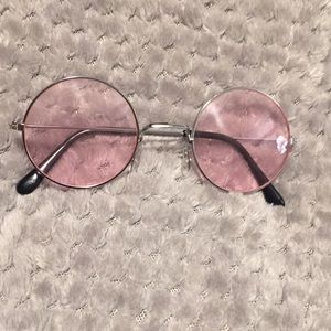 Pink tented glasses
